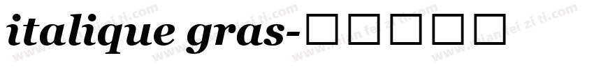italique gras字体转换
